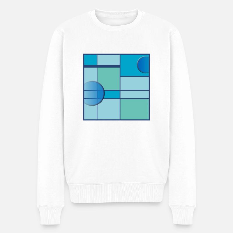 Mondrian dans le ciel - Pull Premium bio Homme - blanc
