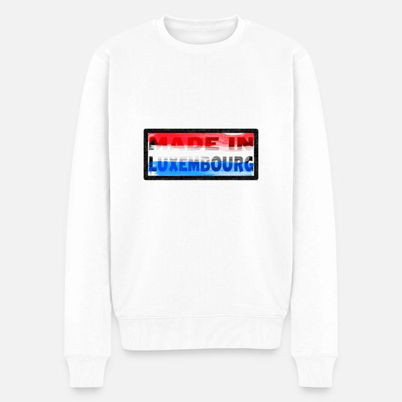 Made in Luxembourg - Männer Premium Bio Pullover - Weiß