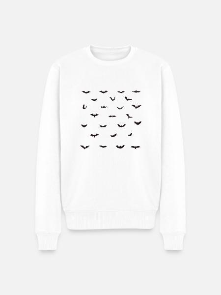 Halloween Bats Bundle 02 - Men's Premium Organic Jumper - white