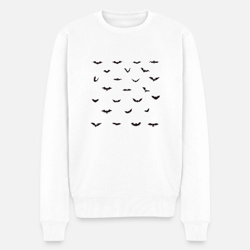 Halloween Bats Bundle 02 - Men's Premium Organic Jumper - white
