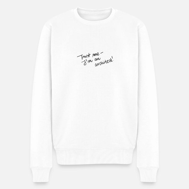Architect - Männer Premium Bio Pullover - Weiß