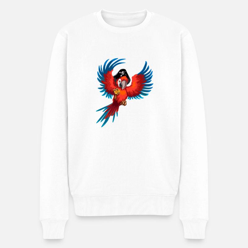 Perroquet de pirates - Pull Premium bio Homme - blanc