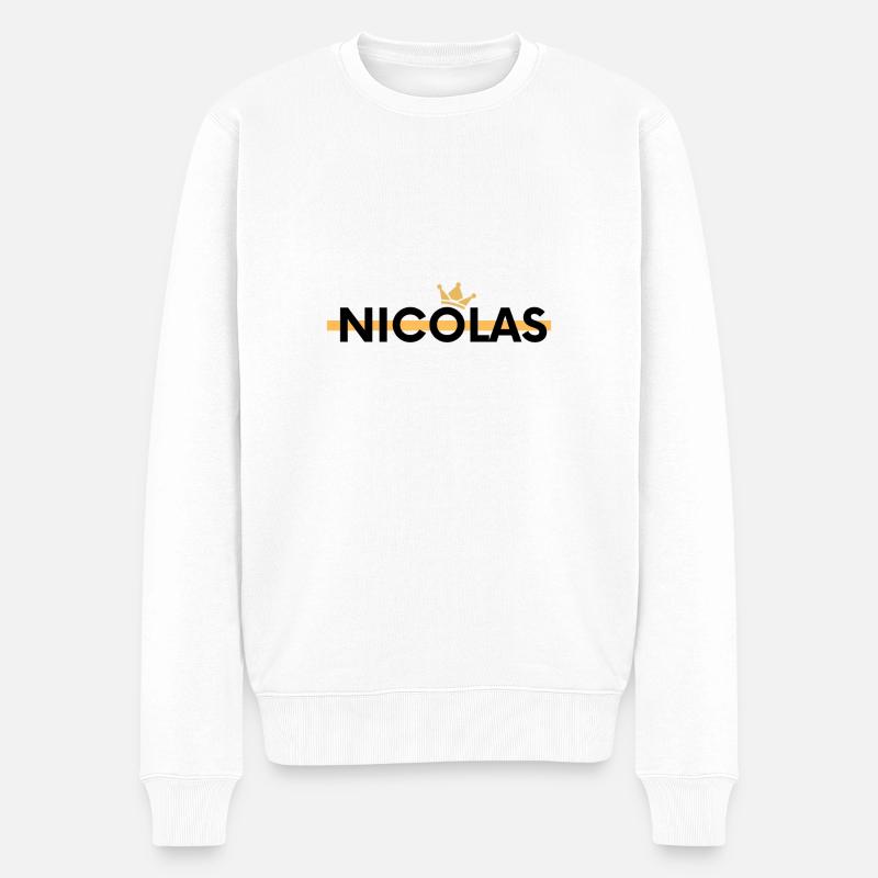 Nicolas - Pull Premium bio Homme - blanc