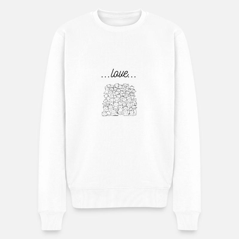 Amour de chat - Pull Premium bio Homme - blanc