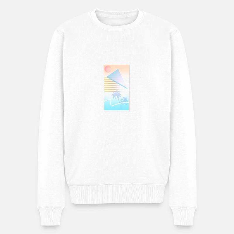 Sources pastel - Pull Premium bio Homme - blanc