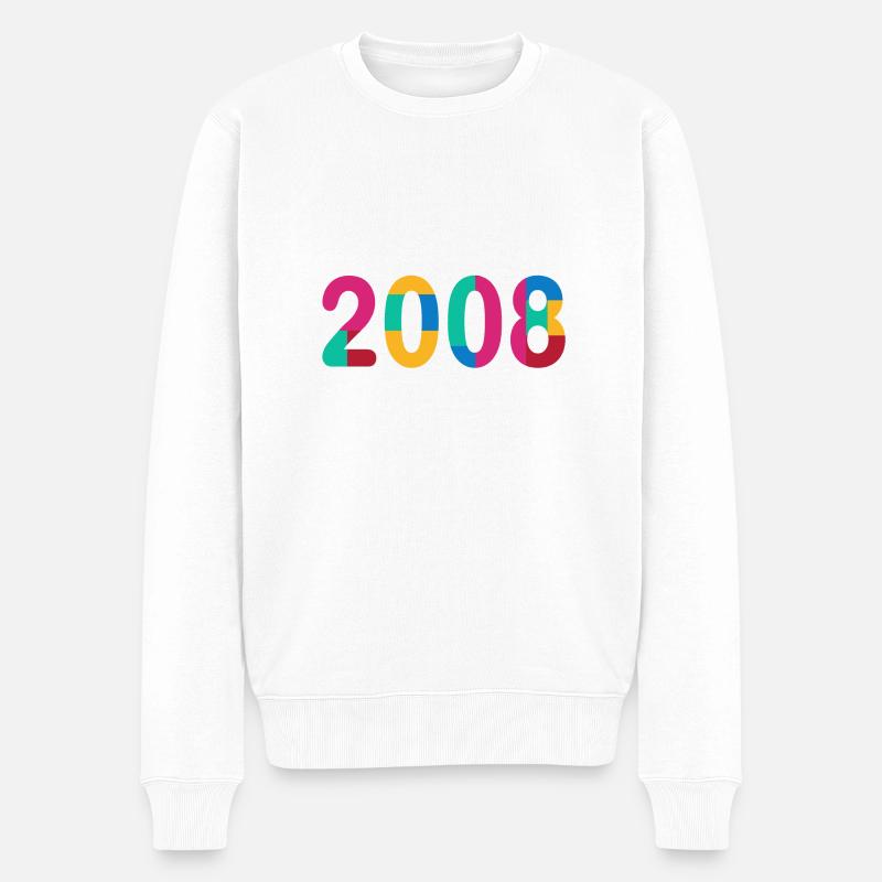 2008 - Männer Premium Bio Pullover - Weiß