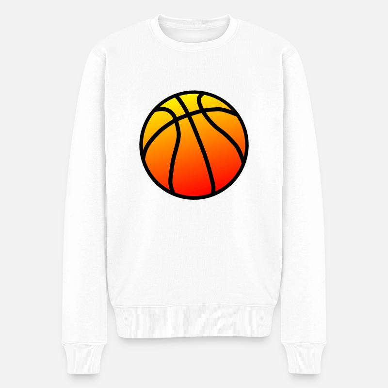 Sportbasketballball - Männer Premium Bio Pullover - Weiß
