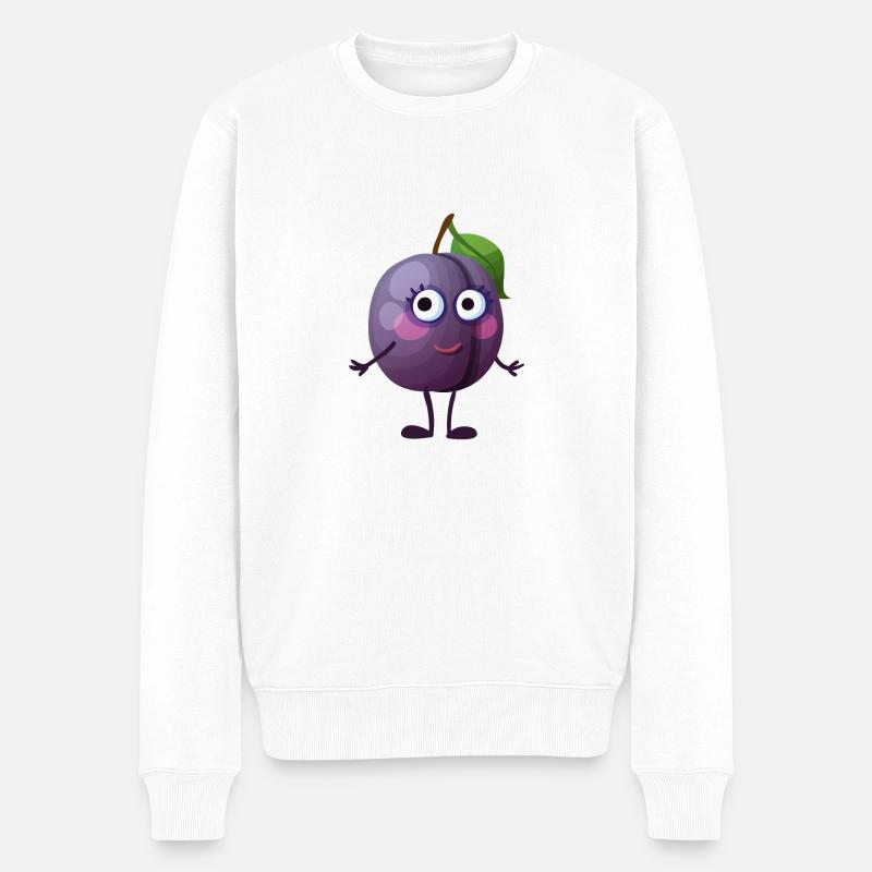 Prune mignonne Smile - Pull Premium bio Homme - blanc