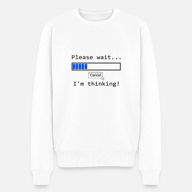 Witziger Spruch - Männer Premium Bio Pullover - Weiß