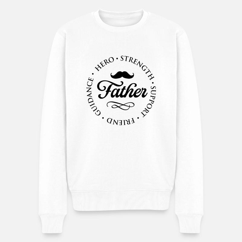 Vater 2 - Männer Premium Bio Pullover - Weiß
