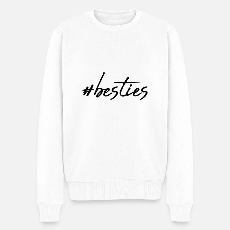 #besties - Männer Premium Bio Pullover - Weiß
