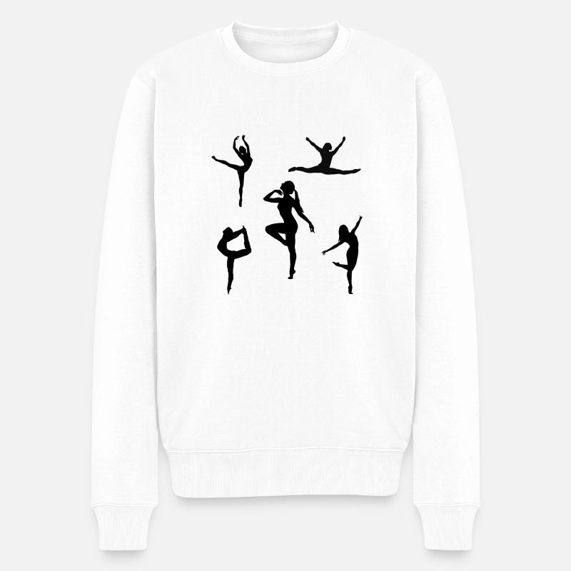 Queens of Dance Black - Männer Premium Bio Pullover - Weiß