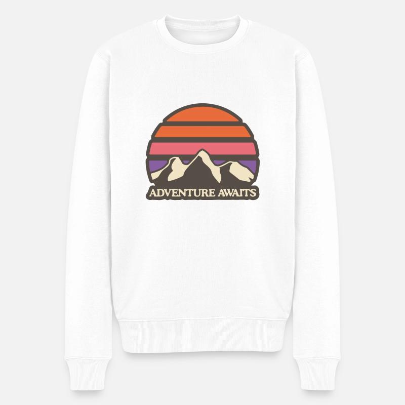 L'aventure attend - Pull Premium bio Homme - blanc