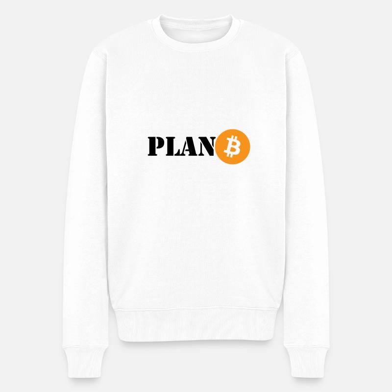 Plan Bitcoin B - Pull Premium bio Homme - blanc