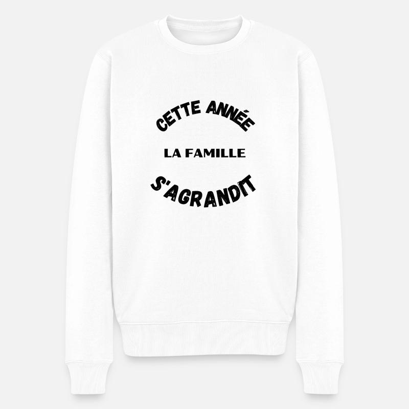 Cette année, la famille s'agrandit - Pull Premium bio Homme - blanc