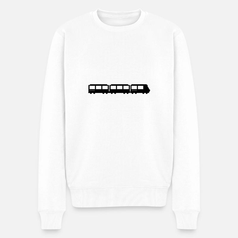 Zug - Männer Premium Bio Pullover - Weiß
