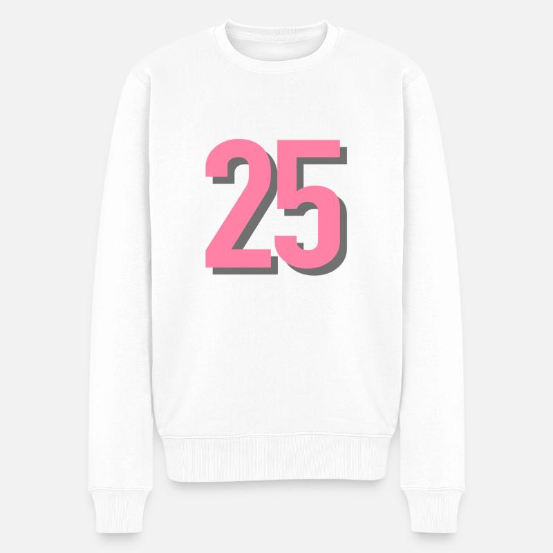 25 - Männer Premium Bio Pullover - Weiß