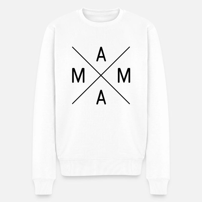 Mama - Männer Premium Bio Pullover - Weiß