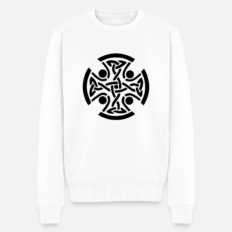Celtic - Männer Premium Bio Pullover - Weiß