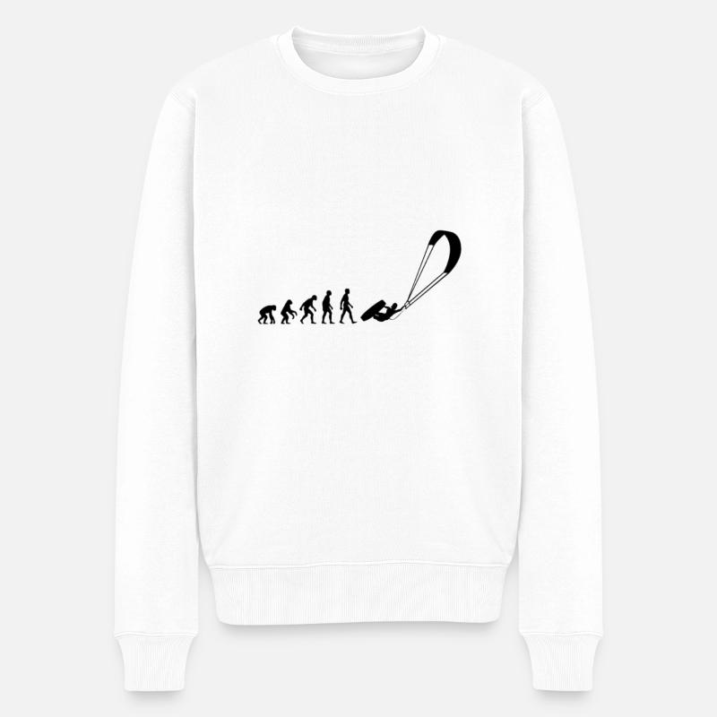 Kitesurfer - Männer Premium Bio Pullover - Weiß