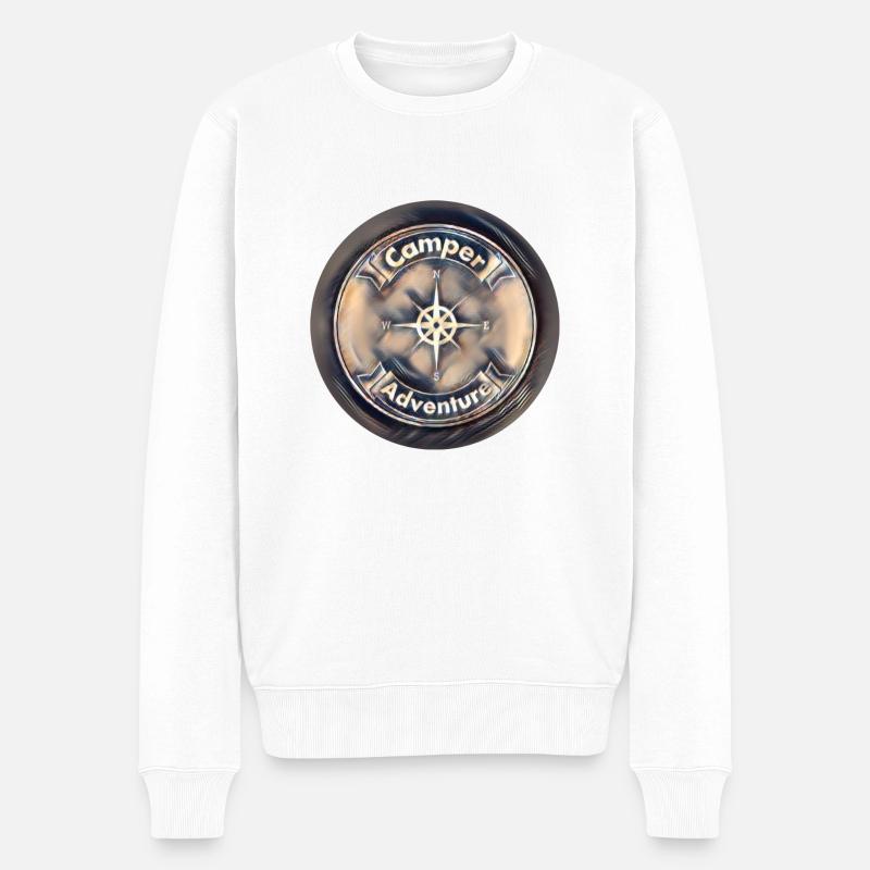Officiellement Logo Camper-Adventure Store - Pull Premium bio Homme - blanc
