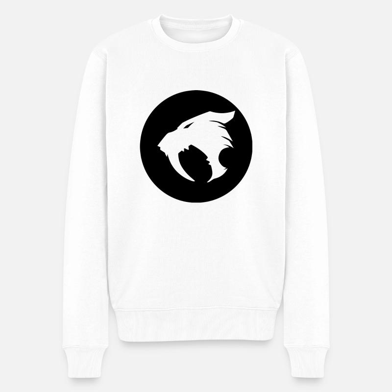 Tigre à dents de sabre - Pull Premium bio Homme - blanc