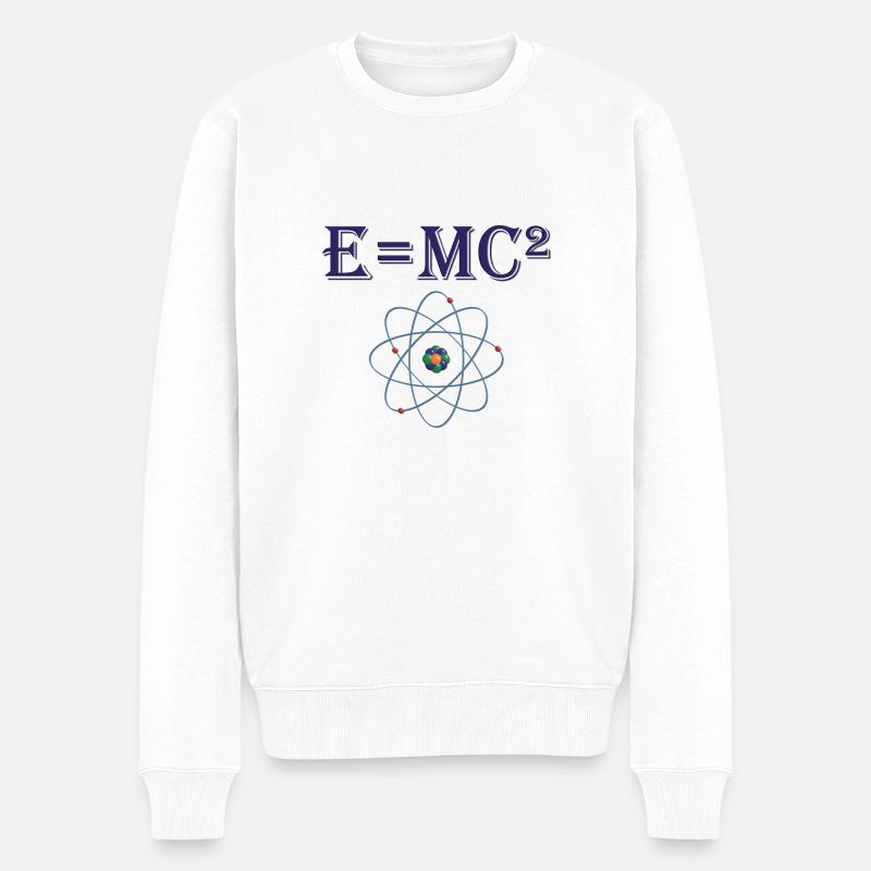 E=mc² - Pull Premium bio Homme - blanc