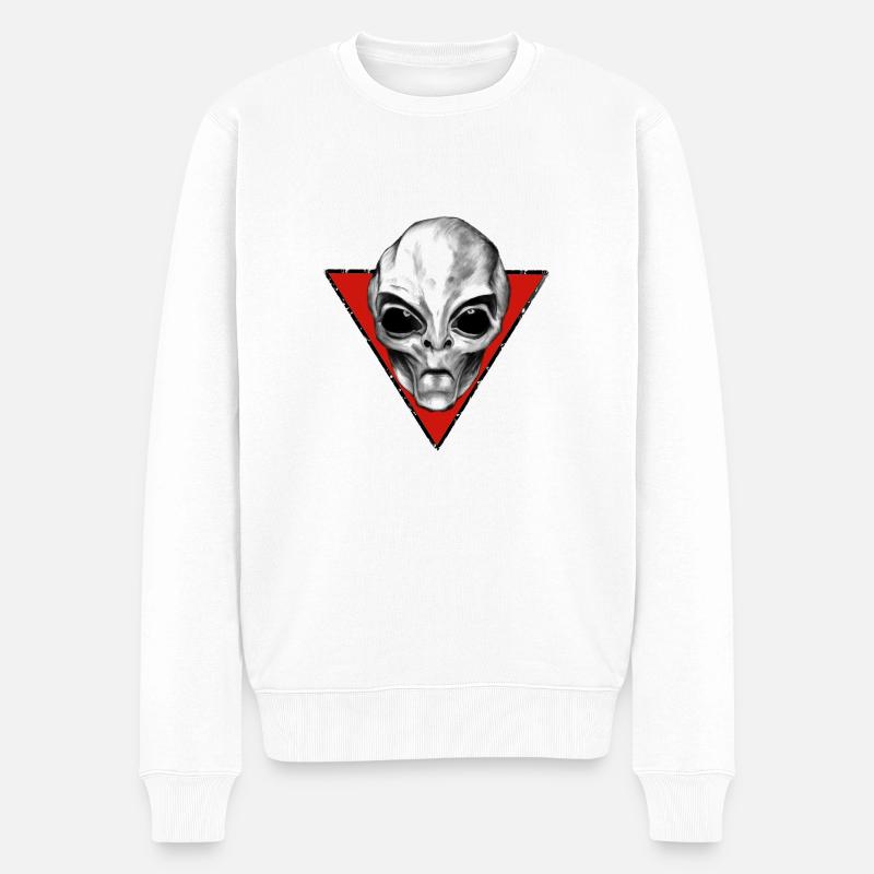 alien - Männer Premium Bio Pullover - Weiß