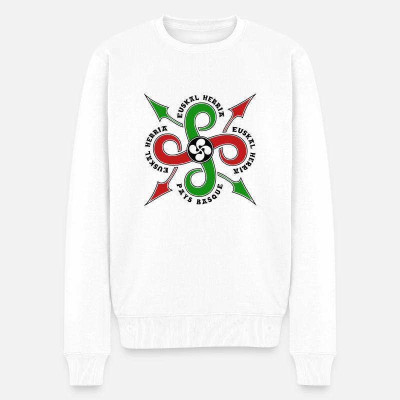 Croix Basque - Pull Premium bio Homme - blanc