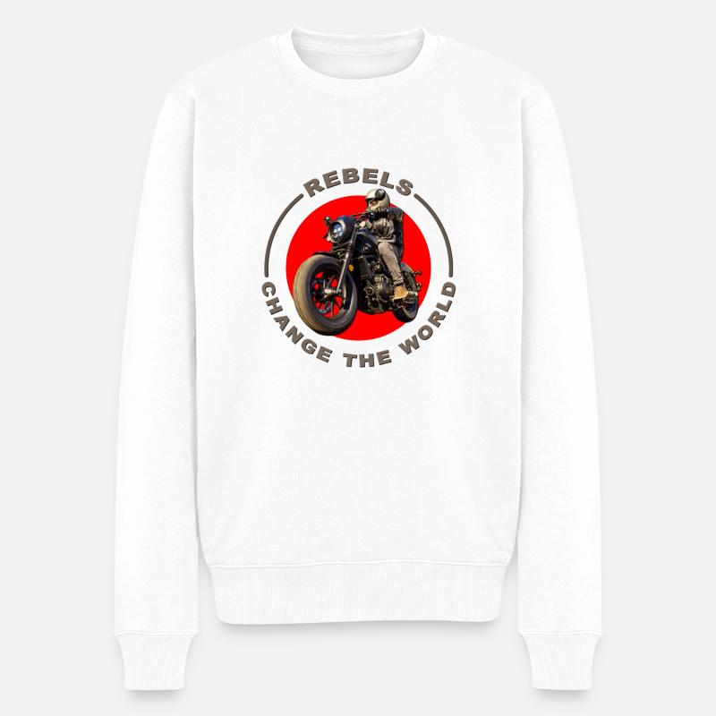 Les rebelles changent le monde - Pull Premium bio Homme - blanc