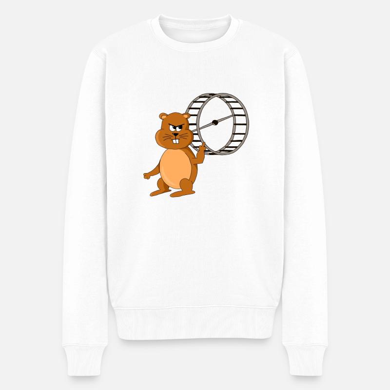 Roue du hamster - Pull Premium bio Homme - blanc