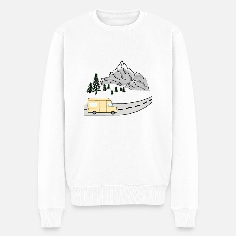 van life - Männer Premium Bio Pullover - Weiß
