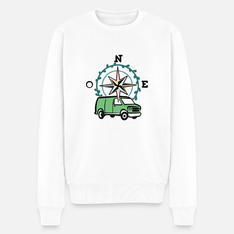 VAN LIFE - Männer Premium Bio Pullover - Weiß