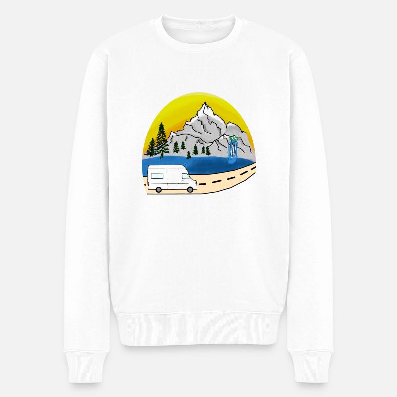VAN LIFEVAN LIFE VANLIFER NOMADS - Männer Premium Bio Pullover - Weiß