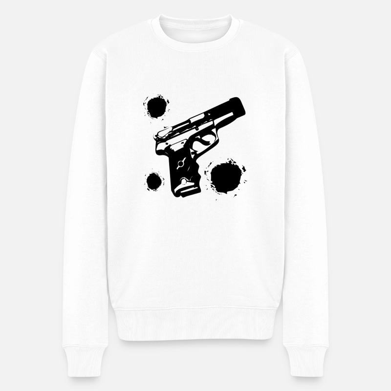 Gun Politics - Männer Premium Bio Pullover - Weiß