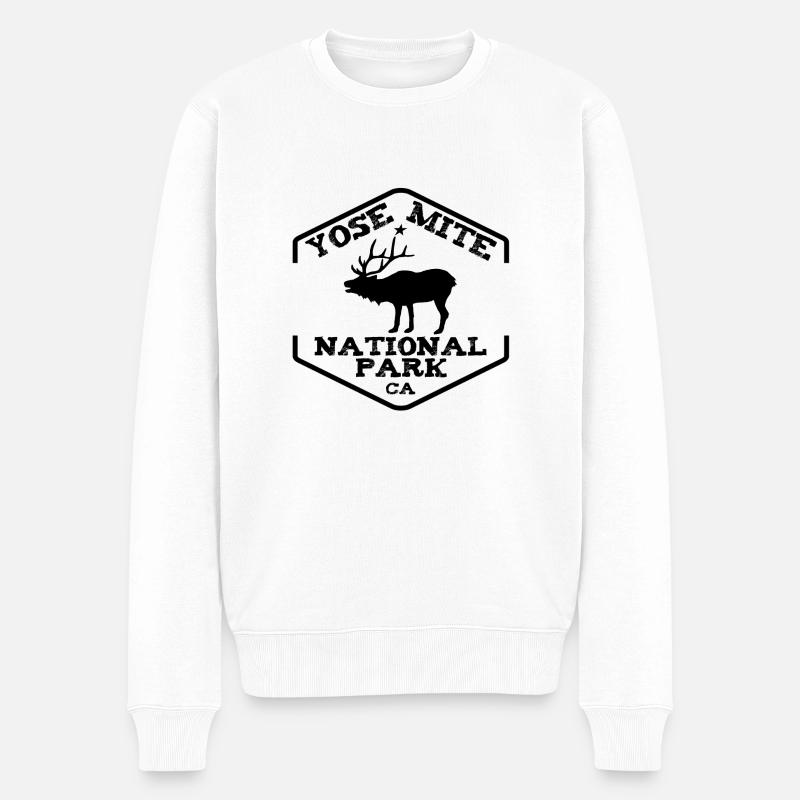Yosemite NP schwarz - Männer Premium Bio Pullover - Weiß