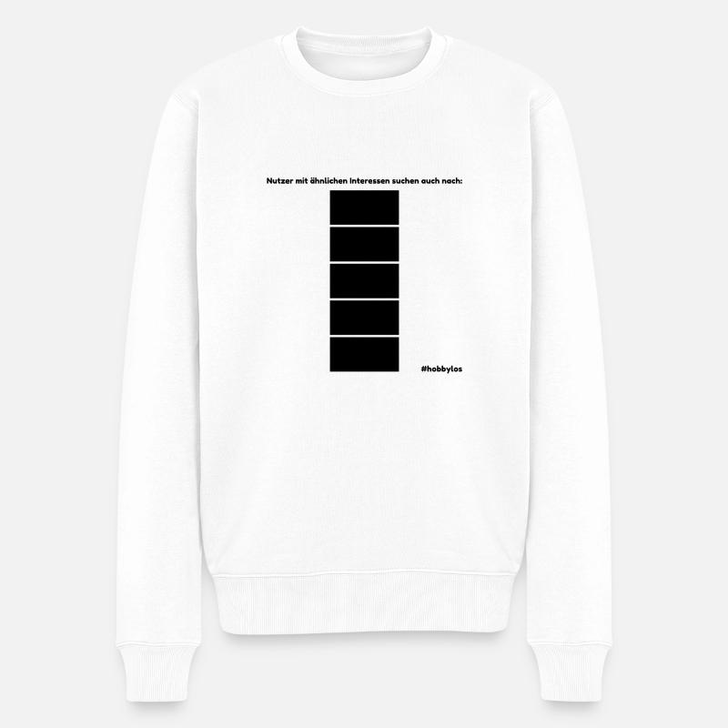 Hobbylos - Männer Premium Bio Pullover - Weiß