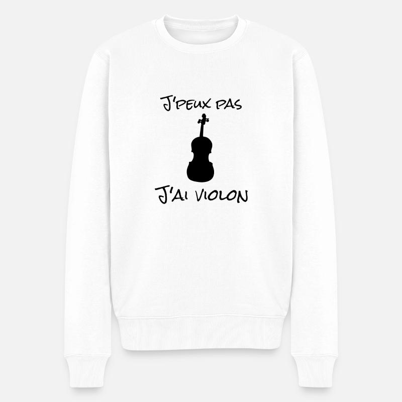 J'peux pas j'ai Violon - Pull Premium bio Homme - blanc
