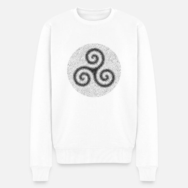Triskele - Männer Premium Bio Pullover - Weiß