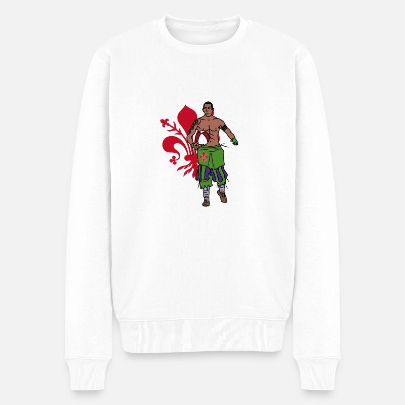 Verdi Fußball Florentiner - Männer Premium Bio Pullover - Weiß
