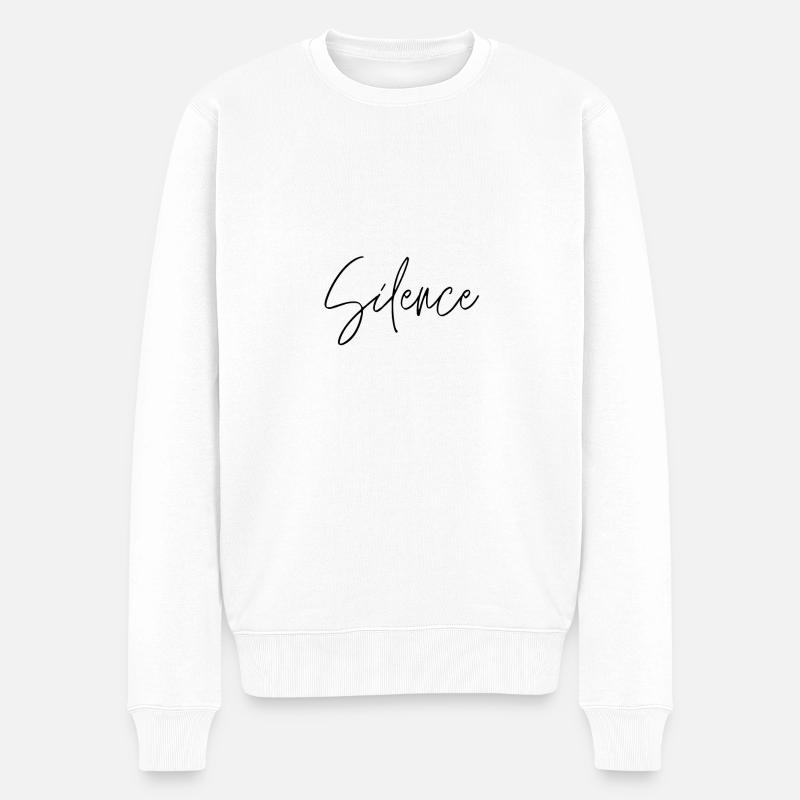 Ruhe - Männer Premium Bio Pullover - Weiß