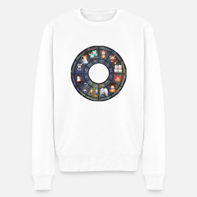 Zodiaque Chibi - Pull Premium bio Homme - blanc