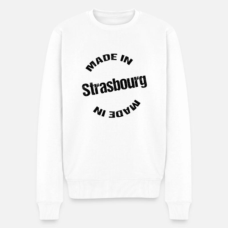 made in Strasbourg - Männer Premium Bio Pullover - Weiß