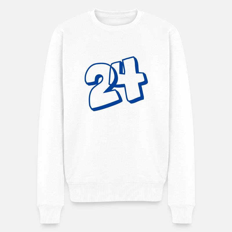 24. Geburtstag - Männer Premium Bio Pullover - Weiß