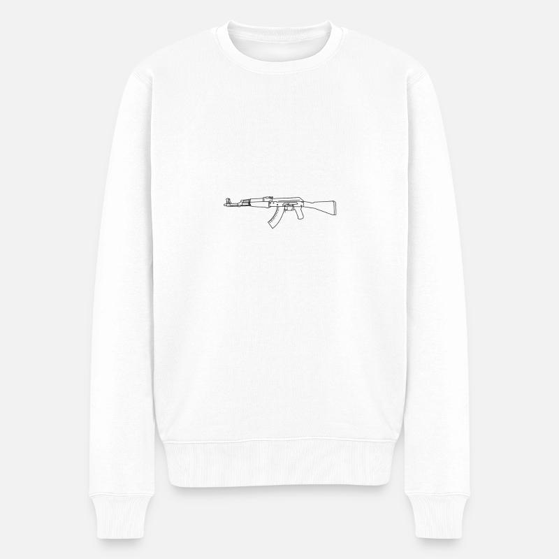 Ak47 - Männer Premium Bio Pullover - Weiß