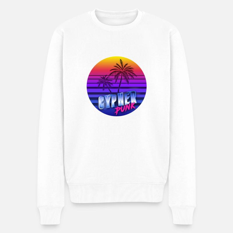 Cypherpunk - Pull Premium bio Homme - blanc