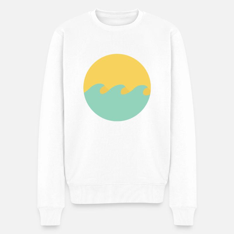miami welle - Männer Premium Bio Pullover - Weiß