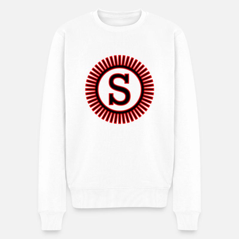 S - Männer Premium Bio Pullover - Weiß