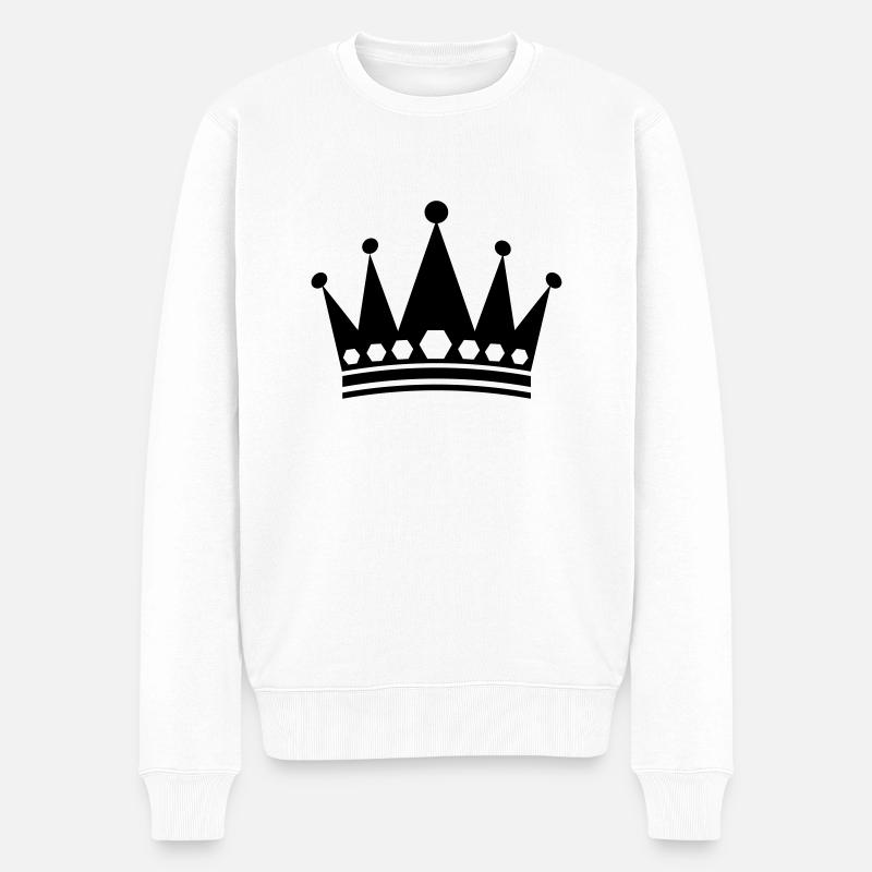 couronne - Pull Premium bio Homme - blanc