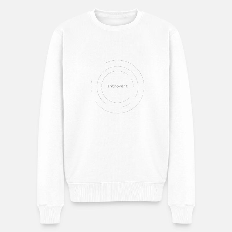 introverti - Pull Premium bio Homme - blanc